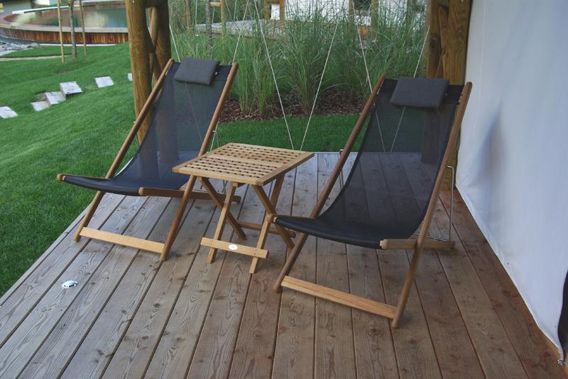 Zložljiv ležalnik Easy Black