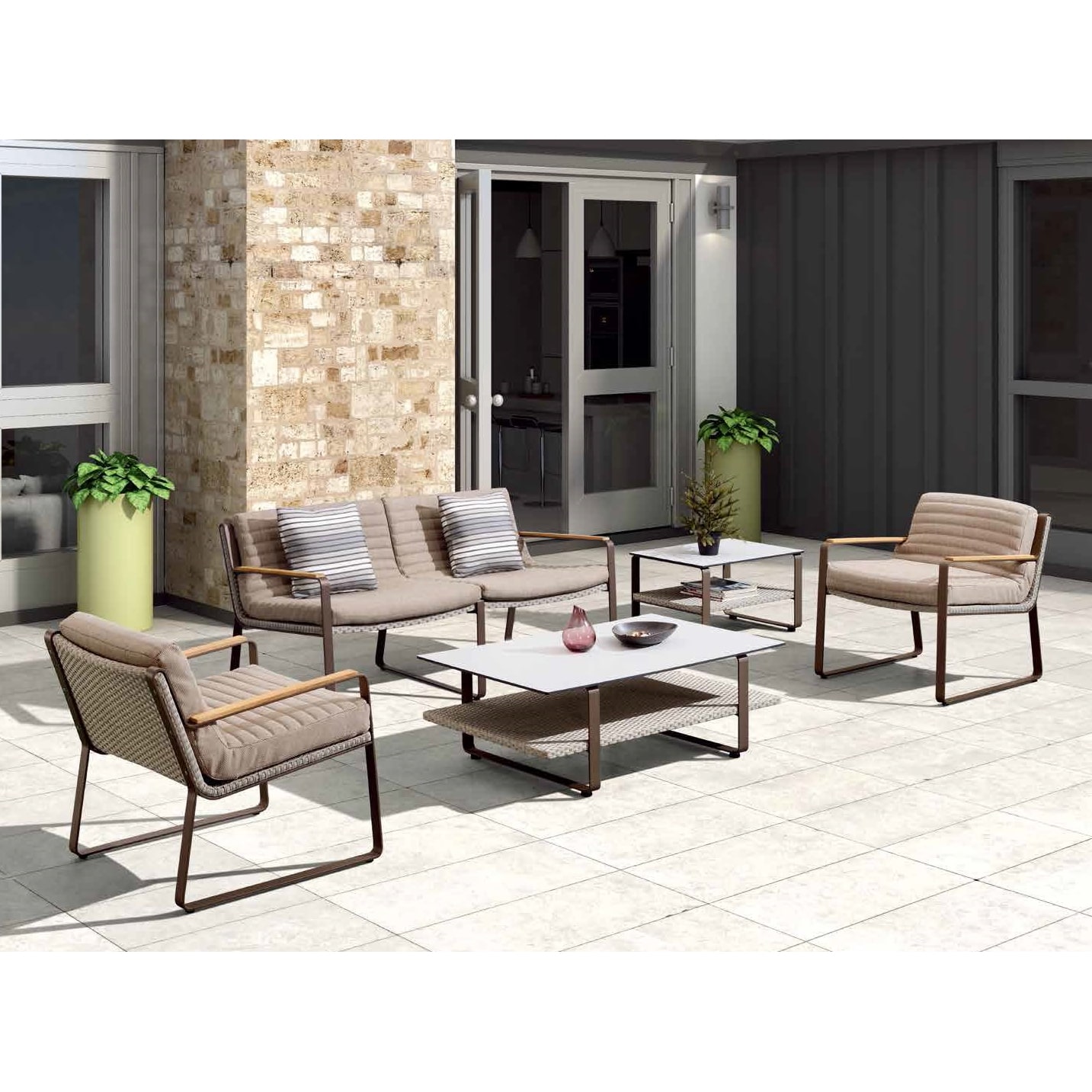 Kovinska pletena garnitura Clark