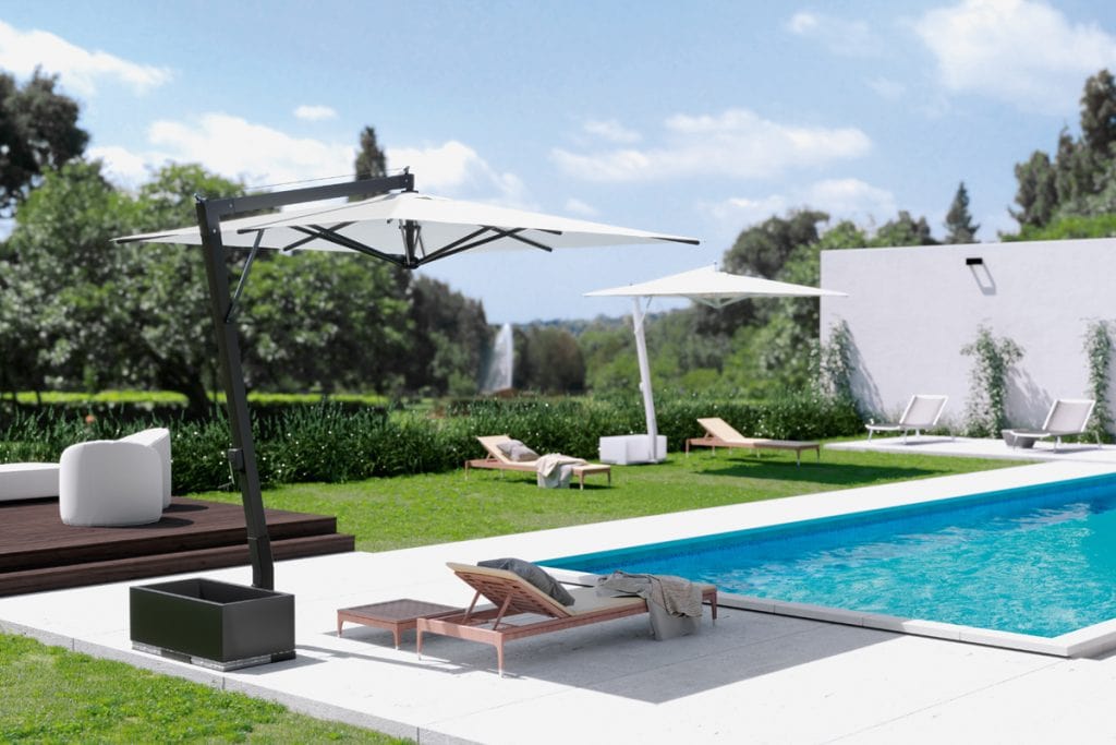 Vrtni senčniki Saturno – ALU konstrukcija