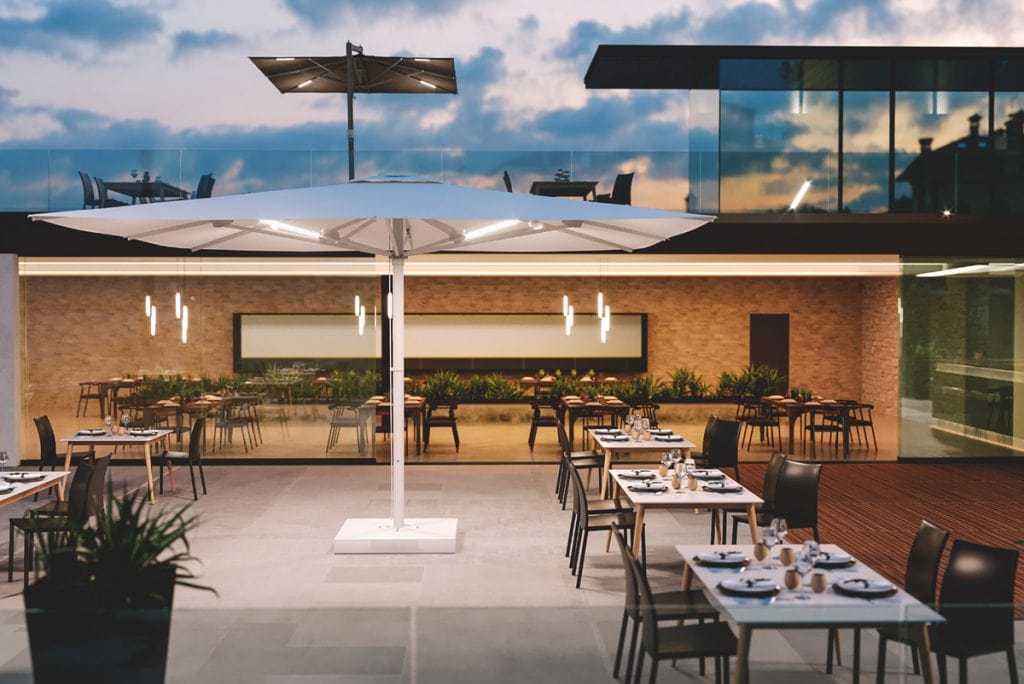 Veliki senčnik Leonardo – alu konstrukcija