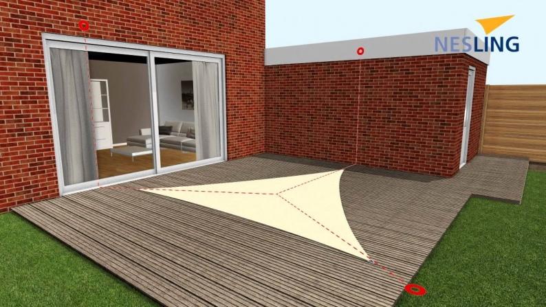 Senčno Jadro Dreamsail 500x500x500cm Siva