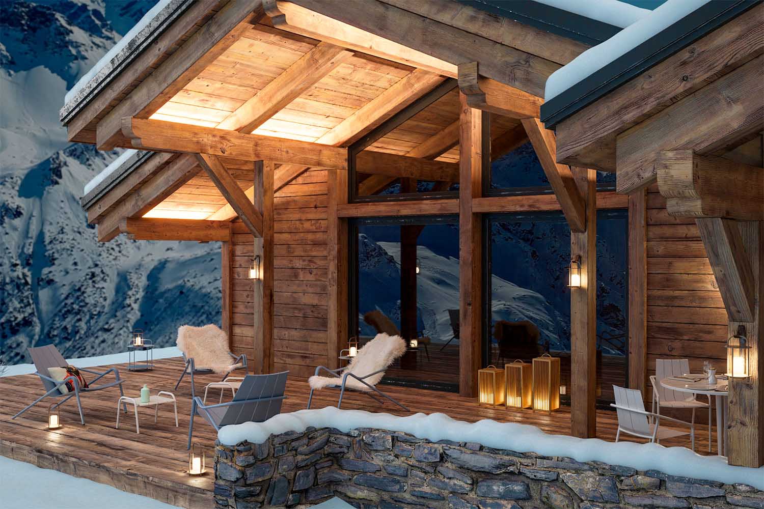 Lounge stol Fleole Pigeon Blue