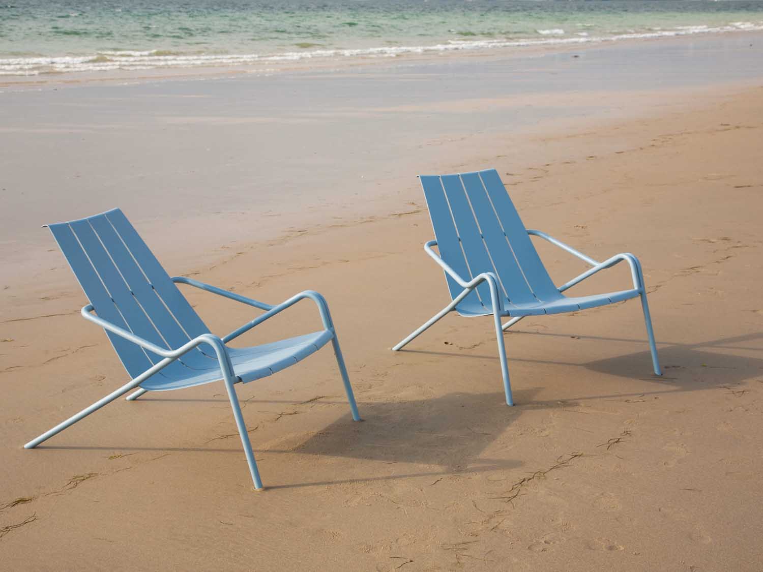 Lounge stol Fleole Pigeon Blue