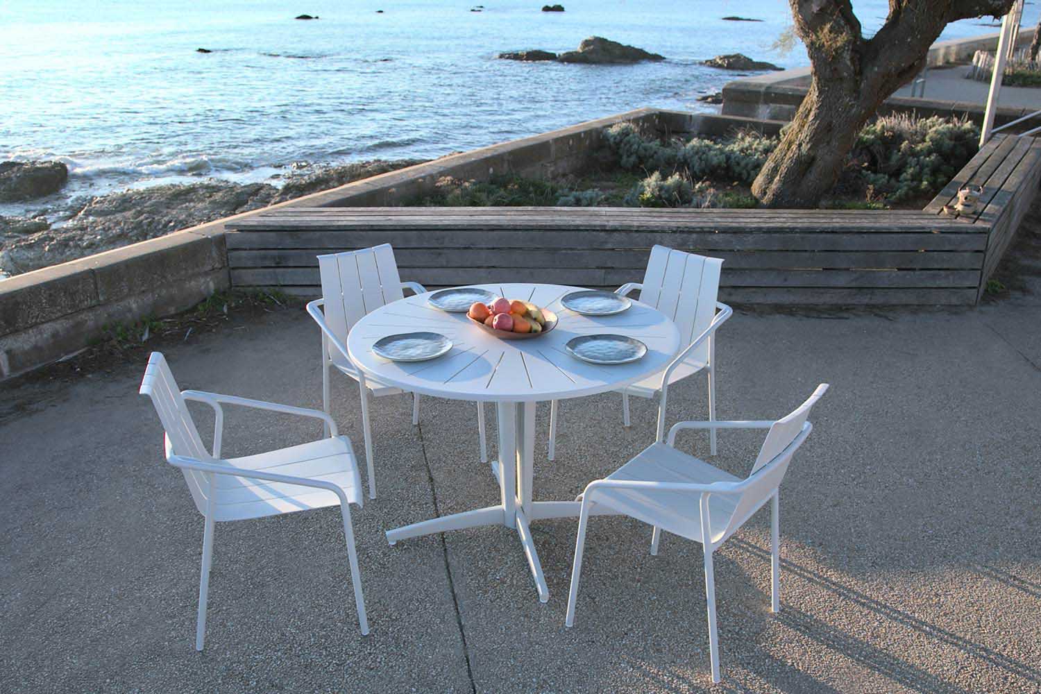 Stol Fleole Pearl Grey