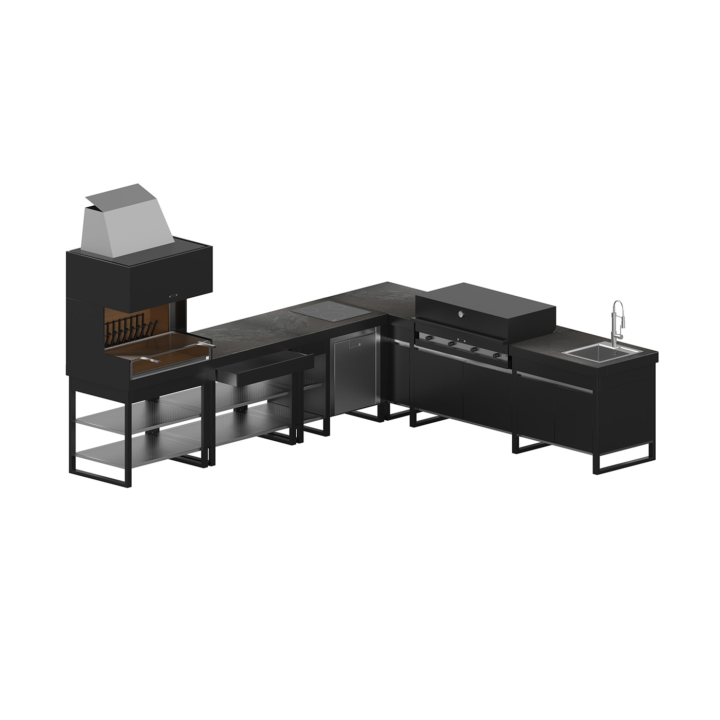 Letna kuhinja Lares Obsidian L