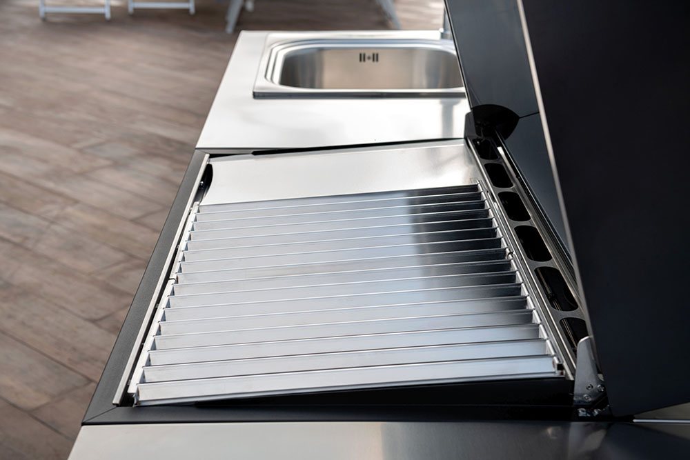 Letna kuhinja Lares Obsidian Inox PRO