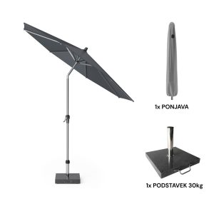 set senčnika riva antracit R250 s podstavkom in ponjavo
