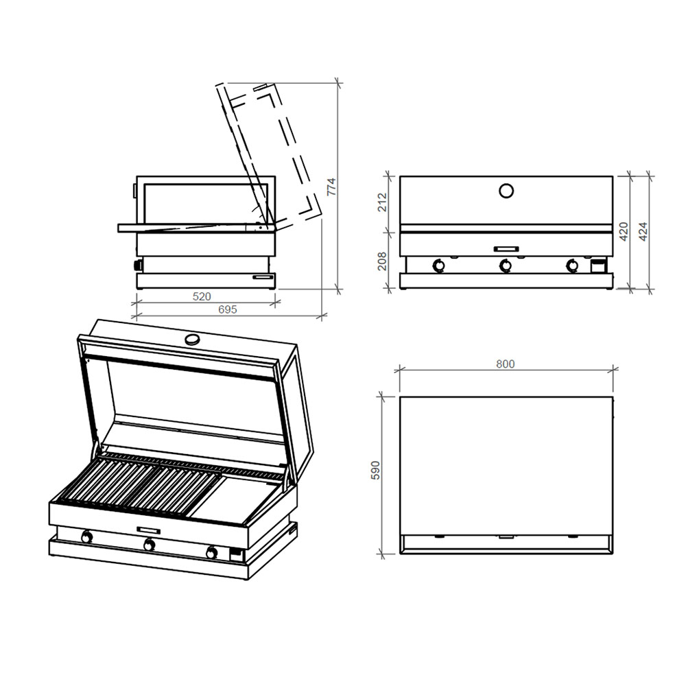 Plinski žar FGA 750 FO