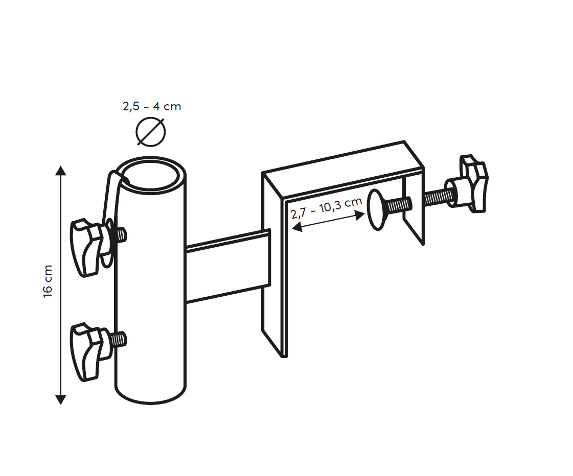 Balkonski nosilec senčnika za držalo do 103mm