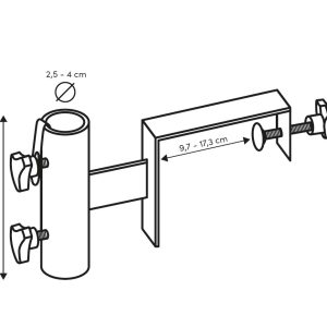 skica nosilca za senčnik