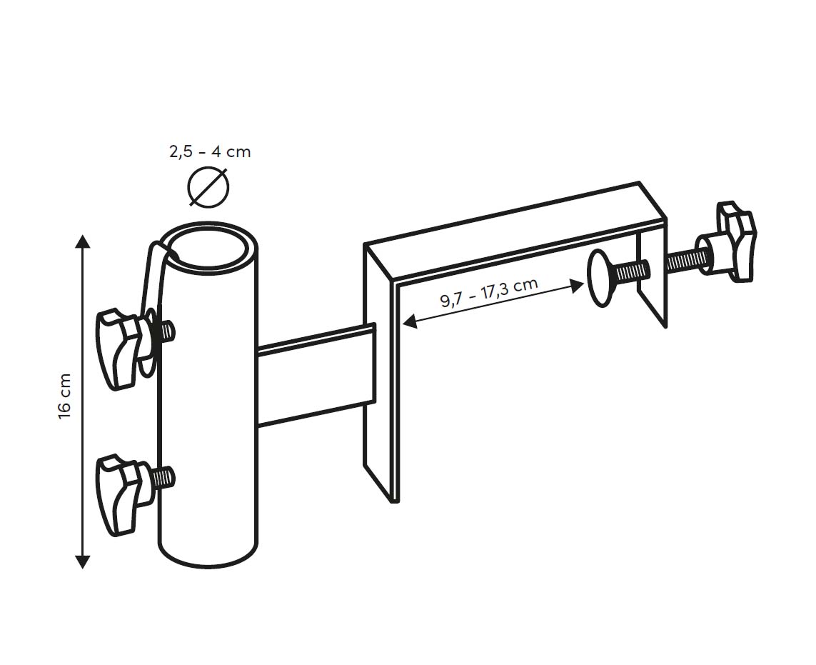 Balkonski nosilec senčnika za držalo do 173mm