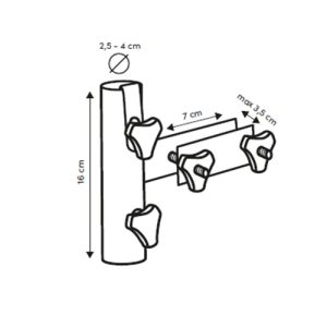 skica ograjneka nosilca za senčnik